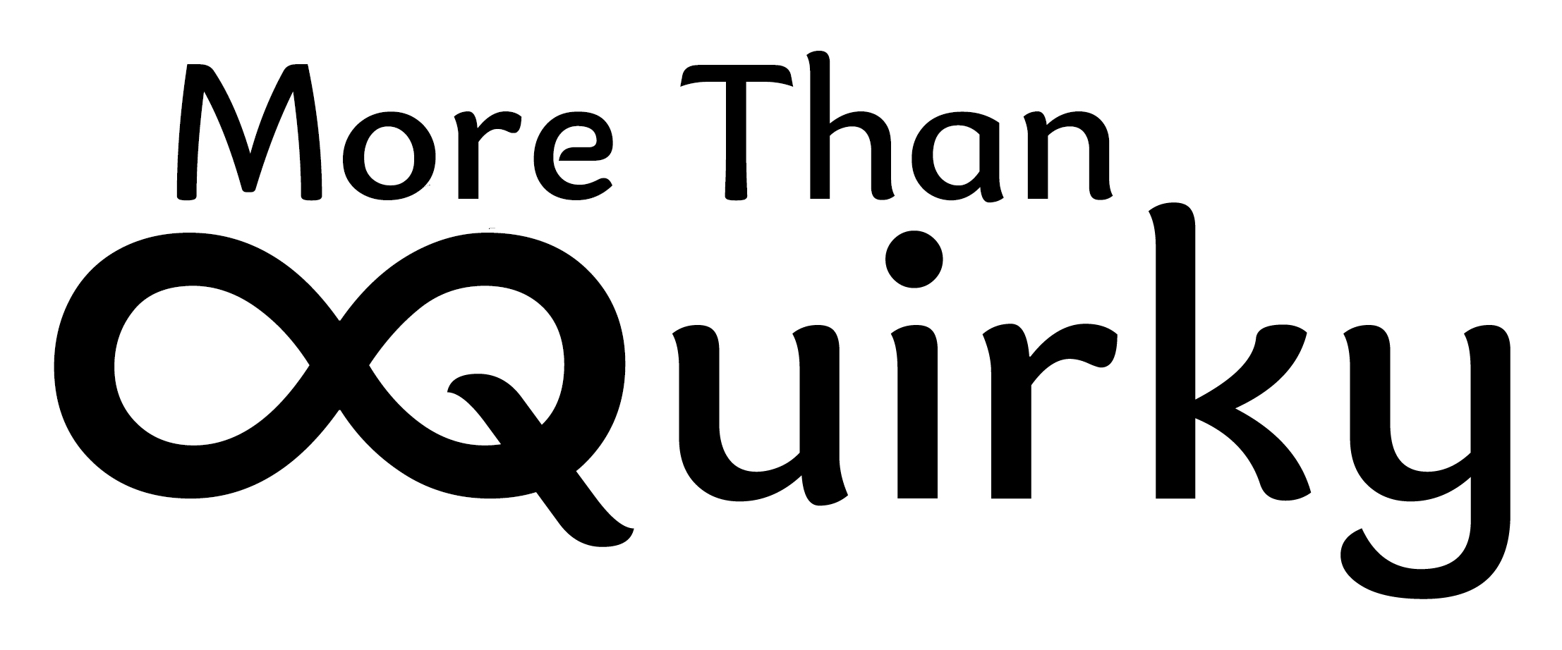 More Than Quirky logo with Infinity symbol blending with the Q