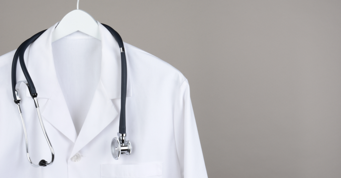 Lab coat with stethoscope