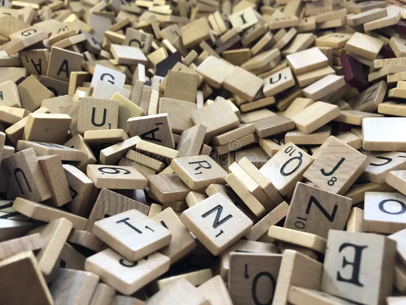 Scrabble tiles