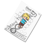 Watermarked coloured-in image of the Check-In Worksheet - Emojis